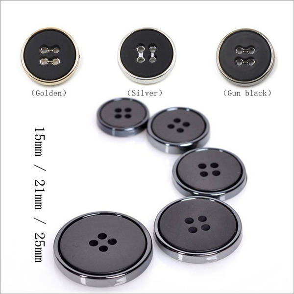 QUALITY 78 Stormy Grey 4 Hole Buttons ITALIAN Vintage Sewing Button for Clothing  Coat & Jacket Buttons  Designer Decorative Buttons 609