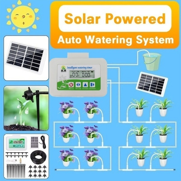 Solar Powered Automatic Watering Device Intelligent Timer Water Pump ...
