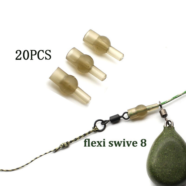 20PCS Rubber Feeder Fishing Quick Change Beads for Carp Fishing