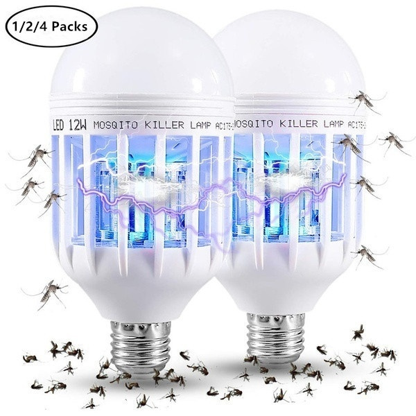 Mosquitoes Insect killer Fly Bug Zapper 15W LED Light Bulb Lamp Outdoor Indoor 