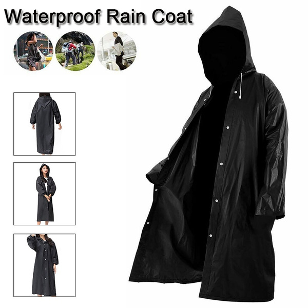 long black rain jacket