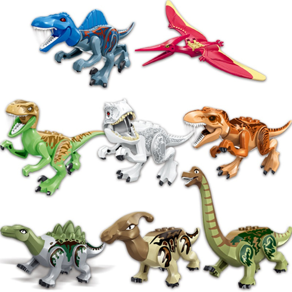 Dinosaur Rex Tyrannosaurus Jurassic World Park Figures Toys Fit Lego Building 