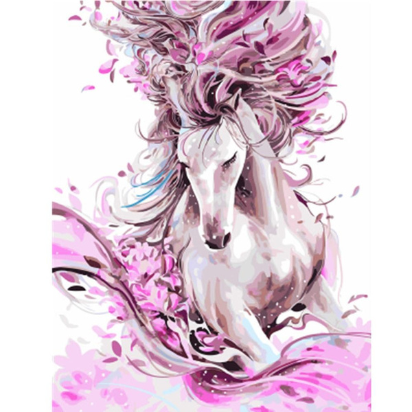 Diy 5d Diamond Painting Kit Paint By Numbers For Adults And Kids Crystal  Rhinestone Embroidery Cross Stitch Arts For Home Wall Decor (unicorn Horse)