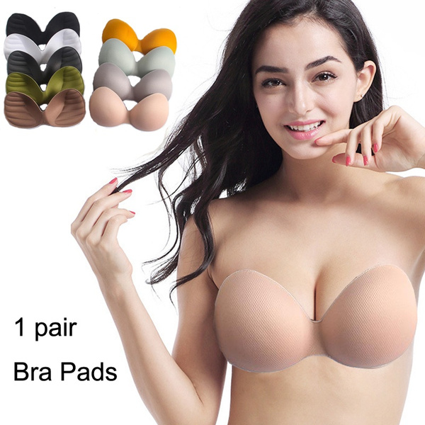 1Pair Swimsuit Pad Insert Breast Bra Push Up Bikini Pad Inserts Chest  Invisible/