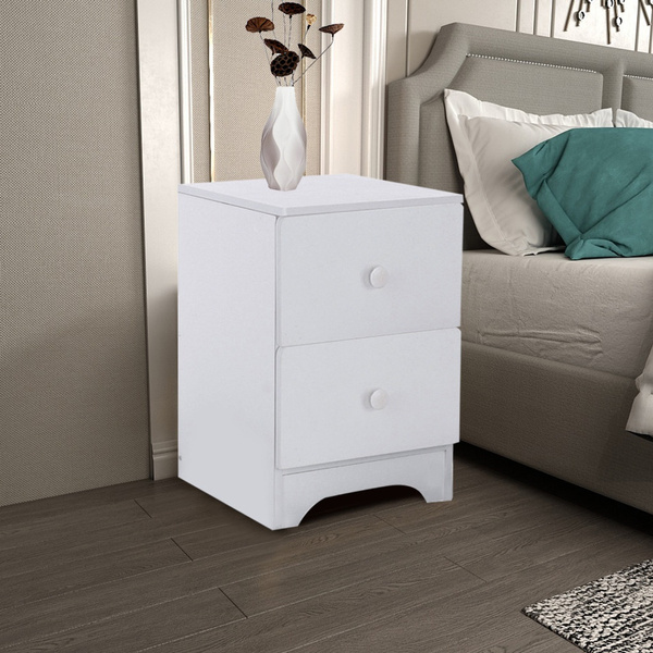 Assemble Storage Cabinet Bedroom Bedside Locker Double Drawer Bedside Table Wood Night Stand Accent Table With Drawer And Cabinet For Storage Bedside Table End Table With Drawer Small Woood Table 40x35x55cm 15 75x13 78x21 65in Wish