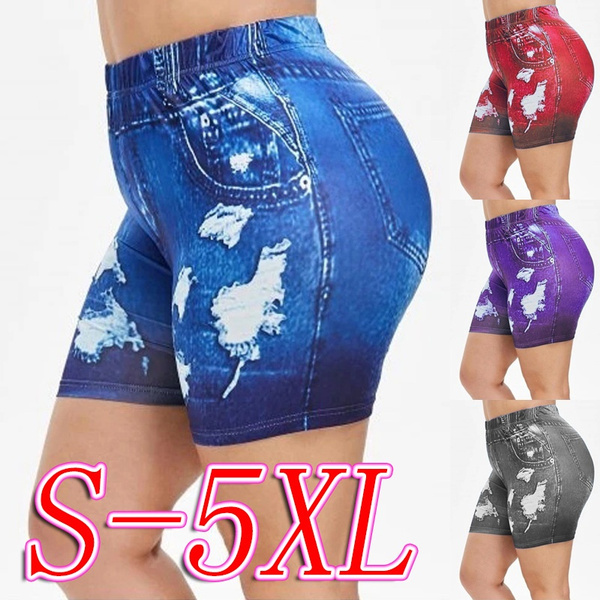 Plus Size Women Ladies Ripped Jeans 