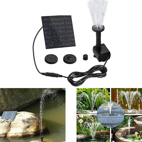 1 2W 180L H Solar Garden Fountain Pump Waterfalls Power Solar Bird