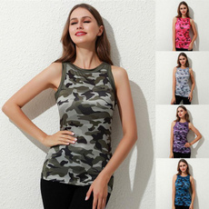 Summer, Vest, Fashion, camouflage tank tops