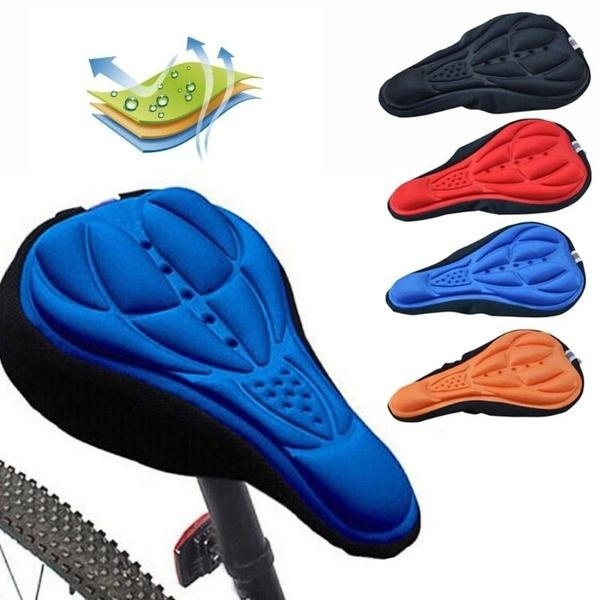 Cycling Bicycle Bike Silicone Saddle Gel Cushion Soft Pad Seat Cover Breathable