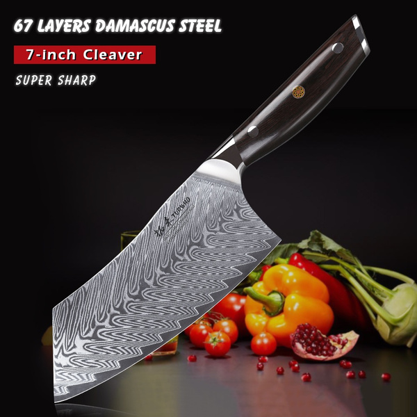 7 inches Professional Chef Knife Stainless Steel Kitchen Knife Chopping  Blade