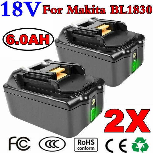 2X BL1850 6.0AH 18V Li-ion battery for Makita BL1860 LXT BL1840 BL1830  194204-5 Power Tools Batteries \u0026 Chargers