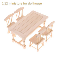 112miniature, dollhousefurniture, tablechairsetmodel, diningtableminiature