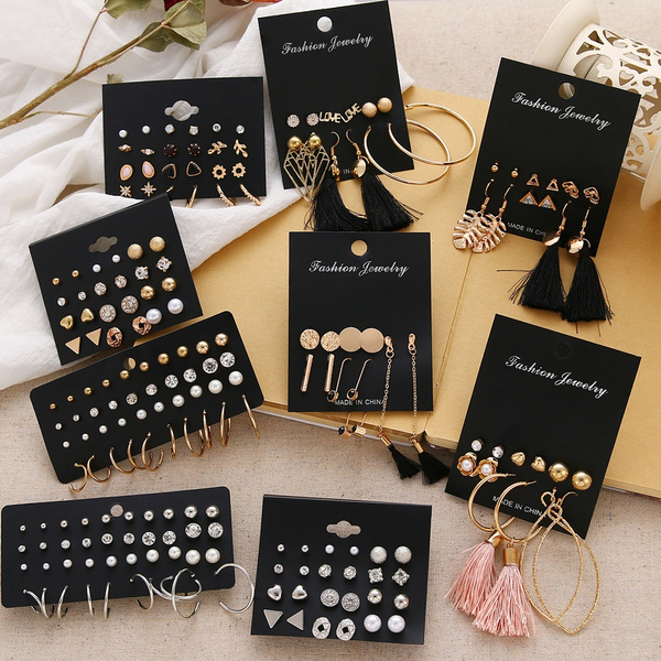 24 Pairs Assorted Boho Stud Earrings Cute Vintage Earrings Stud Earrings for Women and Girls Best Gift Earrings Set 