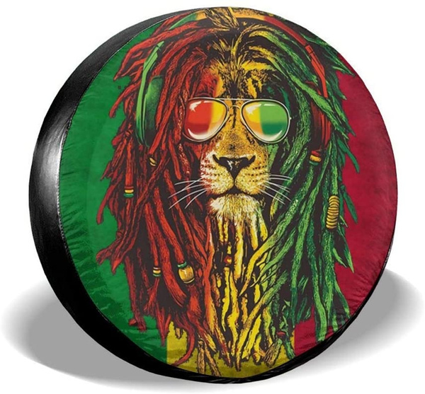 LiBei Tropical Sunset Painting Waterproof Spare Tire Cover Fits for Trailer RV SUV Truck Camper Travel Trailer Accessories 14,15,16,17 Inch 