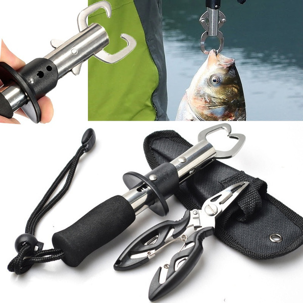 Stainless Steel Fishing Pliers Scissors Line Cutter Remove Hook Fish Clip  Clamp Plier Grab Fishing Tool Set Fishing Accessories