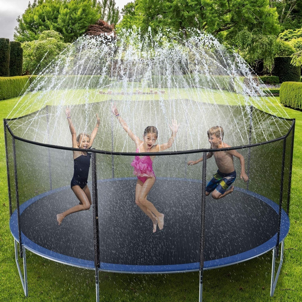 PANSHAN Trampoline Sprinklers for Kids Trampoline Spray Hose Water Park Fun Summer Outdoor Water Game Toys for Boys and Girls 49.2 Feet // 15M