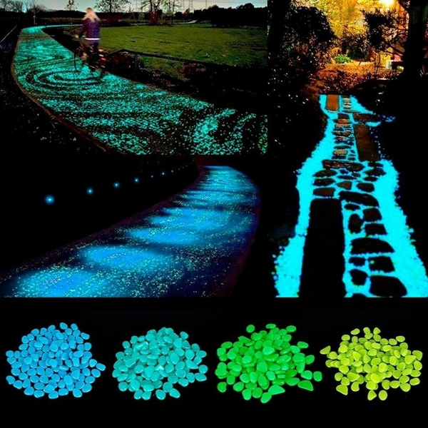 PCS/Bag Glow In The Dark Pebbles Stones 