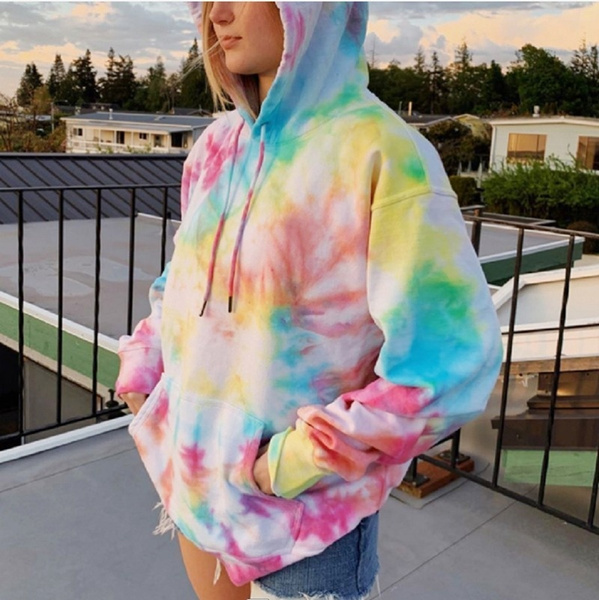 Sudaderas Con Capucha De Teñido Anudado Para Mujer Sudaderas Sudaderas Con Capucha De Teñido Anudado Para Mujer Sudaderas