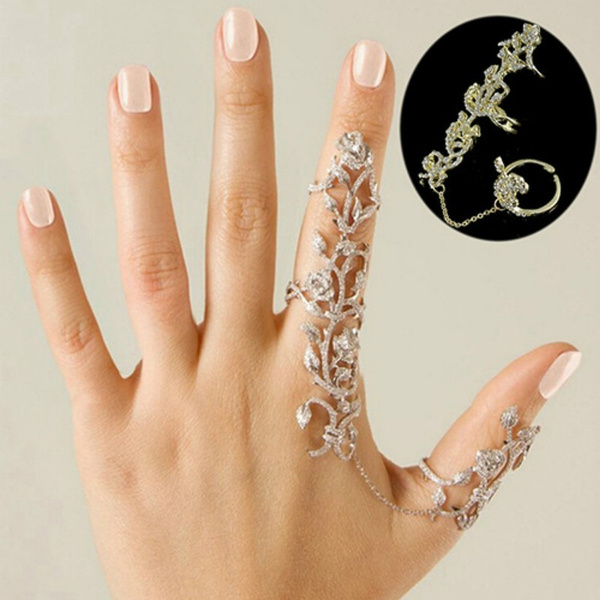 Big Floral Cz Finger Ring -FR30 - Aishi Jewellery - Buy Fashion & Imitation  Jewels Online