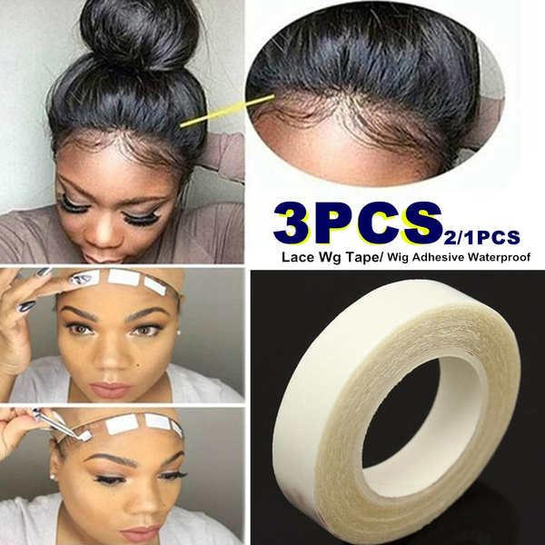 3 2 1 Pcs New Roll Salon Sticky Long Lasting Waterproof Hair Extension Adhesive Double Sided Tape Lace Glue Tape for Weft Wig