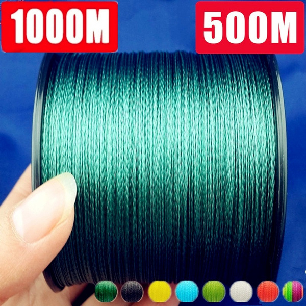 New Multi-color optional 4-strand braided wire 500M 6LB-100LB PE multi-filament  braided fishing line