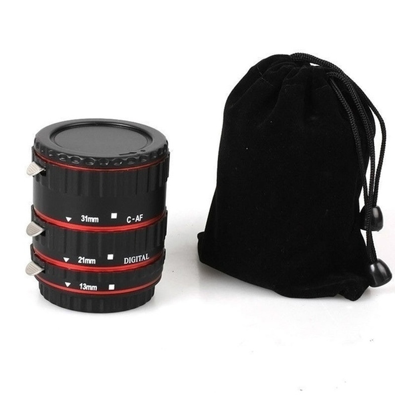 Juego De Tubos De Anillo De ExtensióN Macro De 3 Piezas De Enfoque