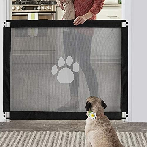 Dog Gate Magic Gate for Dogs Lockable Safety Guard Easy to Install