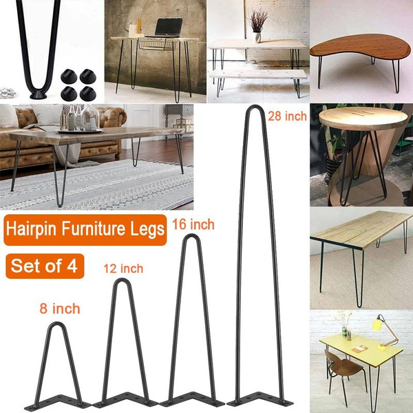 8" 12" 16" 28" Hairpin Coffee Table Legs DIY Metal Set of 4 Home Furniture Parts 