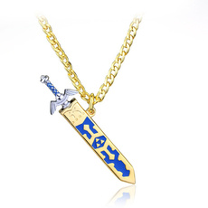 golden, Chain Necklace, Fashion, Key Chain