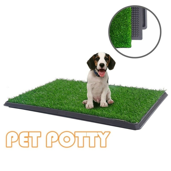 30"x20" Puppy Pet Potty Training Pee Indoor Toilet Dog Grass Pad Mat