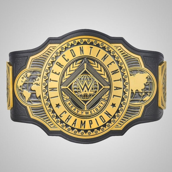 WWE Intercontinental Heavyweight Champion Belt Leather 4MM Plates Replica Adults 