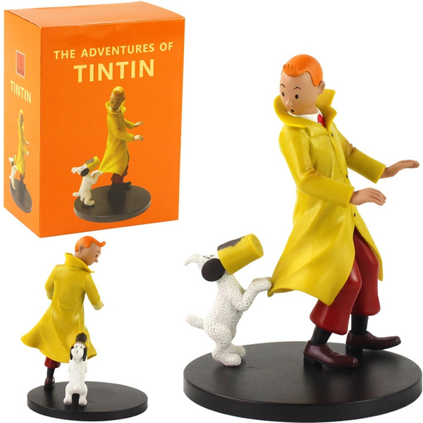 The Adventures of Tintin PVC Action Figure Tin Tin Snowy Dog 18cm/7inch  Anime Collectible Model Toys Gifts for Kids Cool