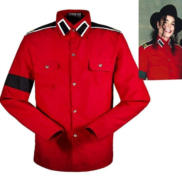 Michael Jackson MJ Red Retro Fashion CTE Anti-war Cotton Shirt ...