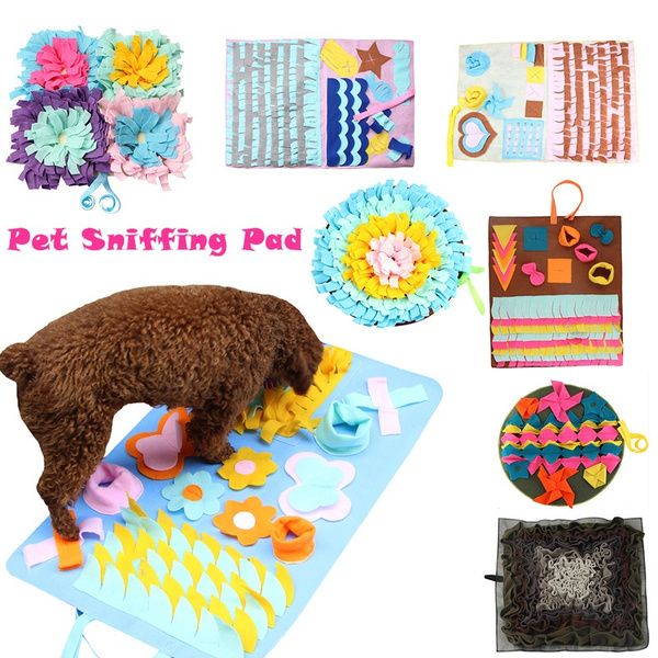 Pet Dog Snuffle Mat Pet Sniffing Training Blanket Detachable Fleece Pads Dog  Mat Relieve Stress Nosework Puzzle Toy Pet Nose Pad