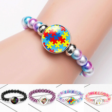 Charm Bracelet, Crystal Bracelet, autismjewelry, Jewelry