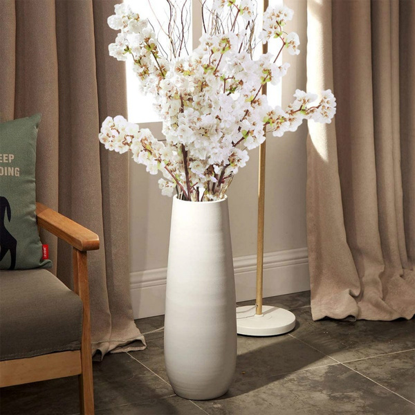 4 Branches Artificial Cherry Blossom Branches Flowers Stems Silk Tall ...