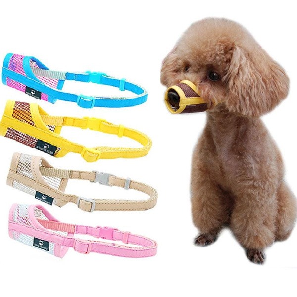 6Sizes Soft Pet Dog Muzzle Adjustable Mesh for Small Middle Large Dogs Muzzle Anti Bark Bite Chew Dog Muzzles Pet Accessories