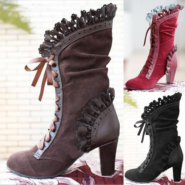 plus size goth boots