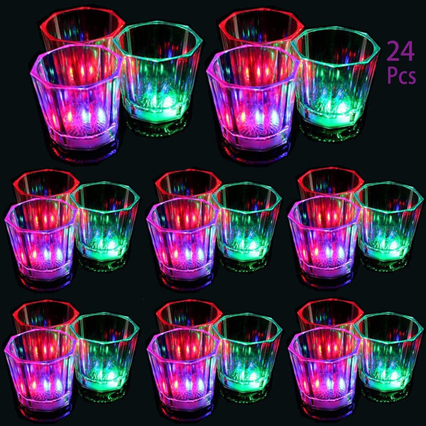 Light Up Cups LED Light Up Shot Glasses for Party Flash  Drinking Glasses Party LED Tumblers Glowing Party Shot Glass for Christmas  Birthdays Weddings Sporting Festivals Bars Night Events(12 Pieces)