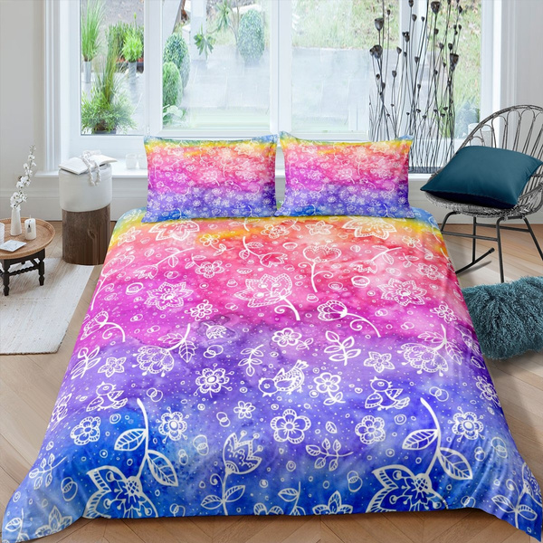 Kids Room Fl Spiral Comforter Cover, Twin Bed Comforter Sets Toddler Girl Uk