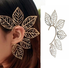 goldplated, leaf, Jewelry, Exaggeration