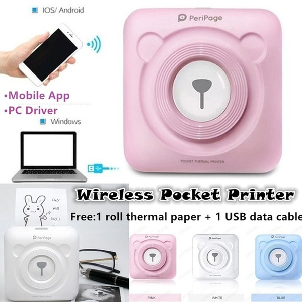 Inkless Bluetooth Pocket Portable Thermal Printer Picture Mobile Photo Printer 
