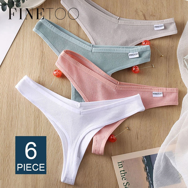 FINETOO 10 Pack Thongs for Women Cotton Underwear V Uganda