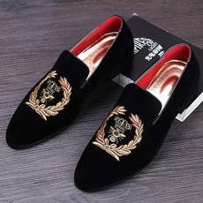 casual shoes, Flats shoes, weddingshoesformen, embroideryshoesformen