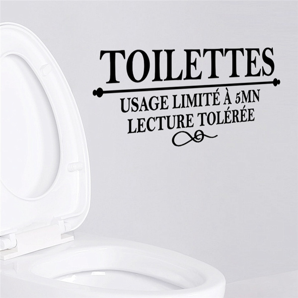 French Letters Toilettes Wall Stickers Toilet Decals Bathroom Mural Art Posters For Wc Wish