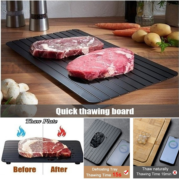 Fast Rapid Defrosting Tray Square Plate Food Meat Pork Thaw Frozen Kitchen Tools