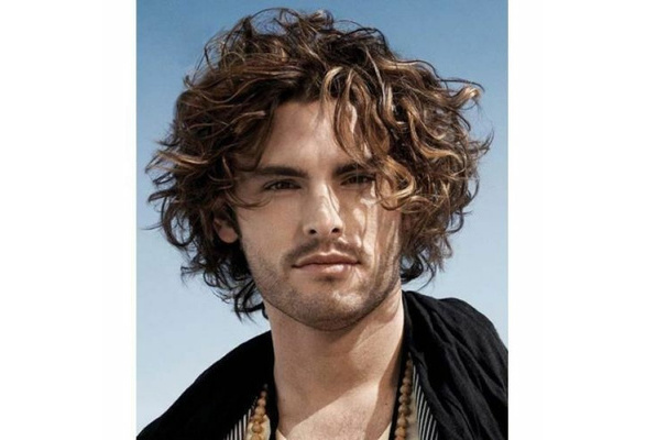 Fashion Short Toupee Blonde Highlight No Bang Fluffy Curly Capless Men Wig Hair | Wish Fashion Short Toupee Blonde Highlight No Bang Fluffy Curly Capless Men Wig Hair | Wish