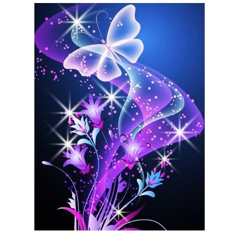 5D DIY Full Diamond Painting Butterfly Mosaic Diamond Embroidery Animal ...