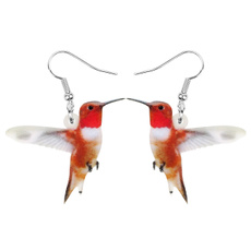 earringforwomen, jewelryaccessorycharm, redhummingbirdearring, earringgift