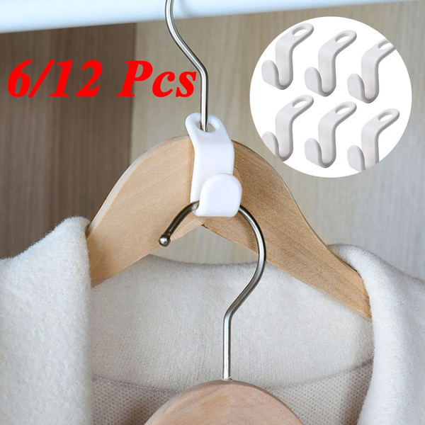 20x Wardrobe Stacks Clothes Hanger Hooks Coat Closet Hangers Space